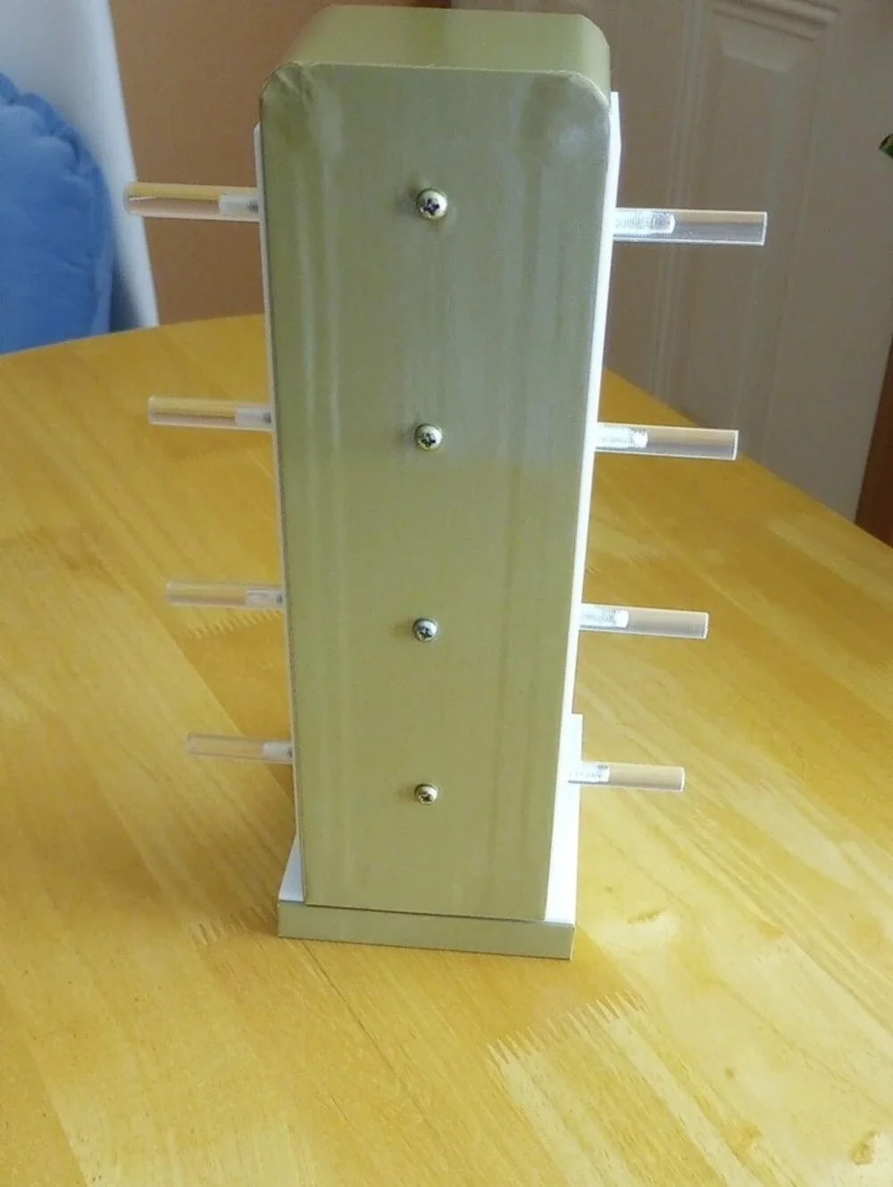 Gold & White Eyeglasses Organizer Tower